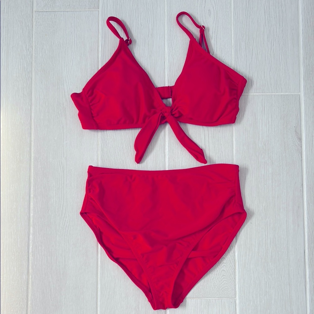 Kona Sol Vibrant Red Bikini Set